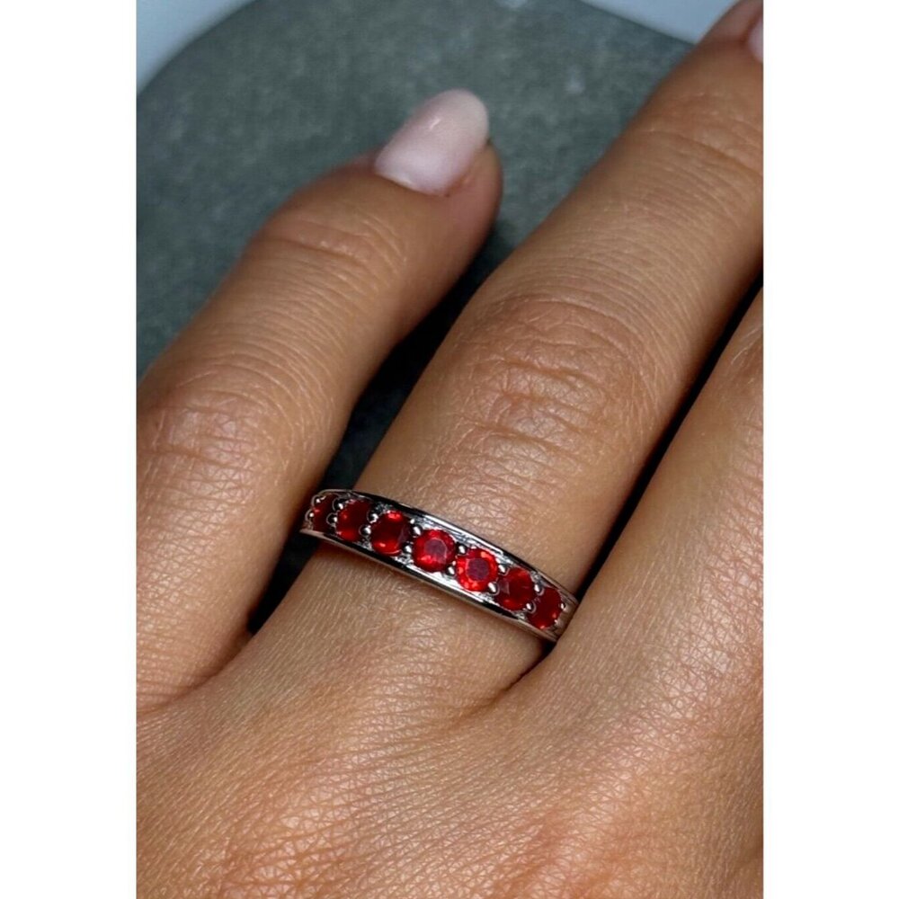 925 STERLING SILVER SPINEL RING SIZE 7.5 - Picture 7 of 8